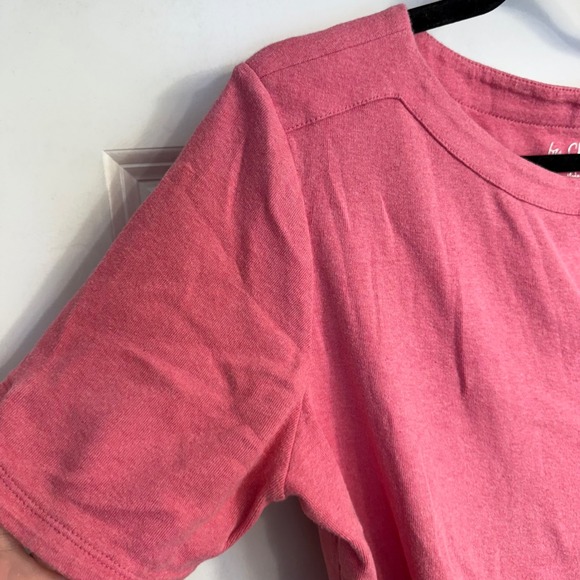 Chico's Size XL Pink Cotton Boat Neck Short‎ Sleeve T Shirt Top Casual Everyday - Picture 5 of 8